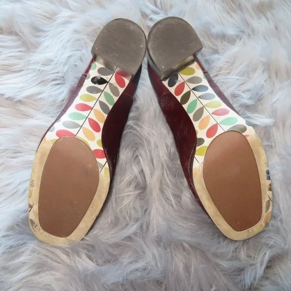 Clarks Burgundy and Pink Heels - Picture 4 of 6